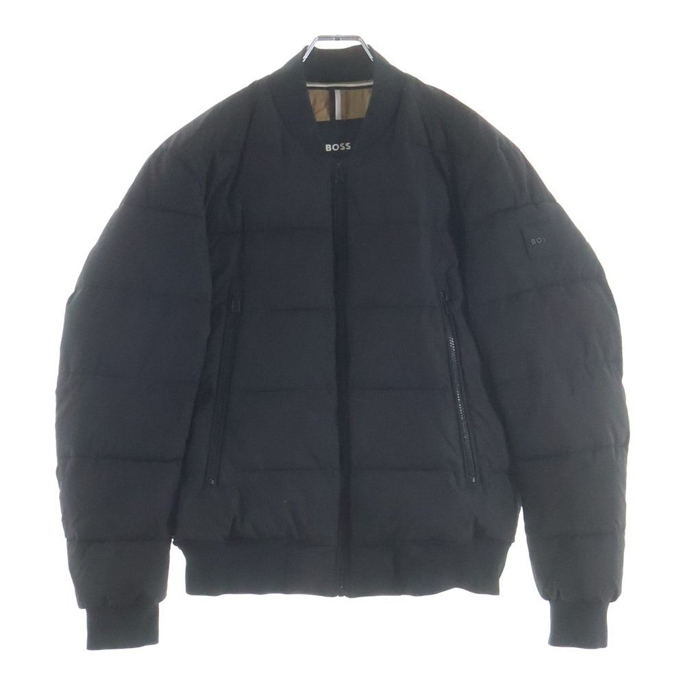 BOSS(ボス) BOMBER JACKET アームロゴパッチ 中綿 ボンバージャケット ブラック 50477648