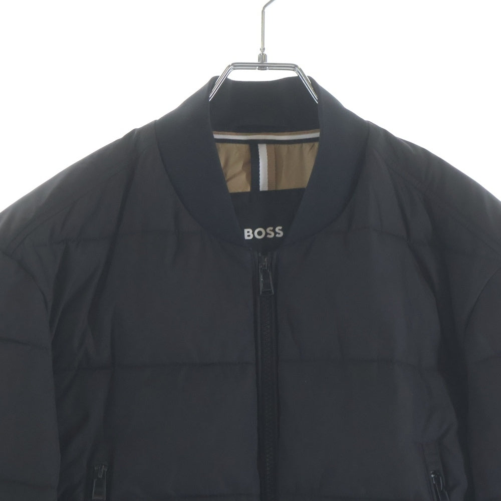 BOSS(ボス) BOMBER JACKET アームロゴパッチ 中綿 ボンバージャケット ブラック 50477648