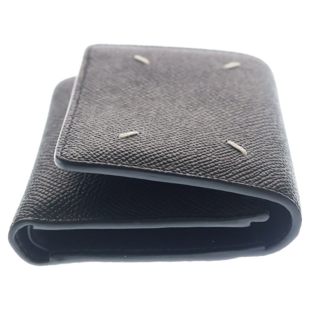 Maison Margiela(メゾンマルジェラ) 4ステッチ カーフレザー コンパクトウォレット 三折財布 ブラック SA3UI0017 P4745 T8013 レディース