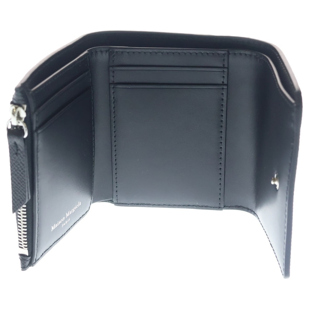 Maison Margiela(メゾンマルジェラ) 4ステッチ カーフレザー コンパクトウォレット 三折財布 ブラック SA3UI0017 P4745 T8013 レディース