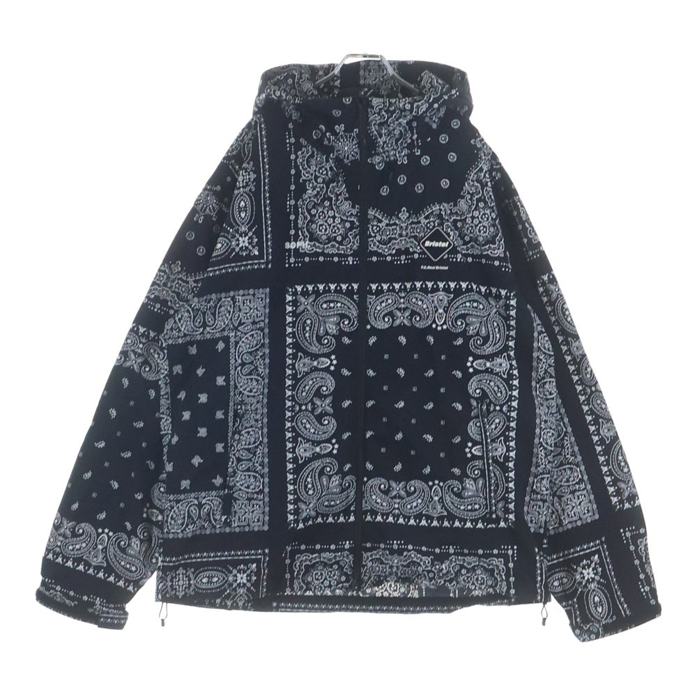 F.C.R.B./F.C.Real Bristol/FCRB(エフシーアールビー/エフシーレアルブリストル) 26SS BANDANA NYLON HOODED BLOUSON バンダナ フーデッドナイロンジャケット ブラック FCRB-260036