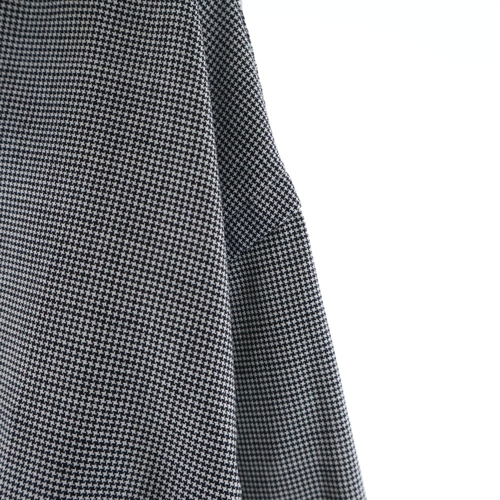 SOPHNET.(ソフネット) 26SS TROPICAL CHECK RELAX-FIT SHIRT トロピカル リラックスフィット 長袖チェックシャツ ブラック/ホワイト SPNT-260028