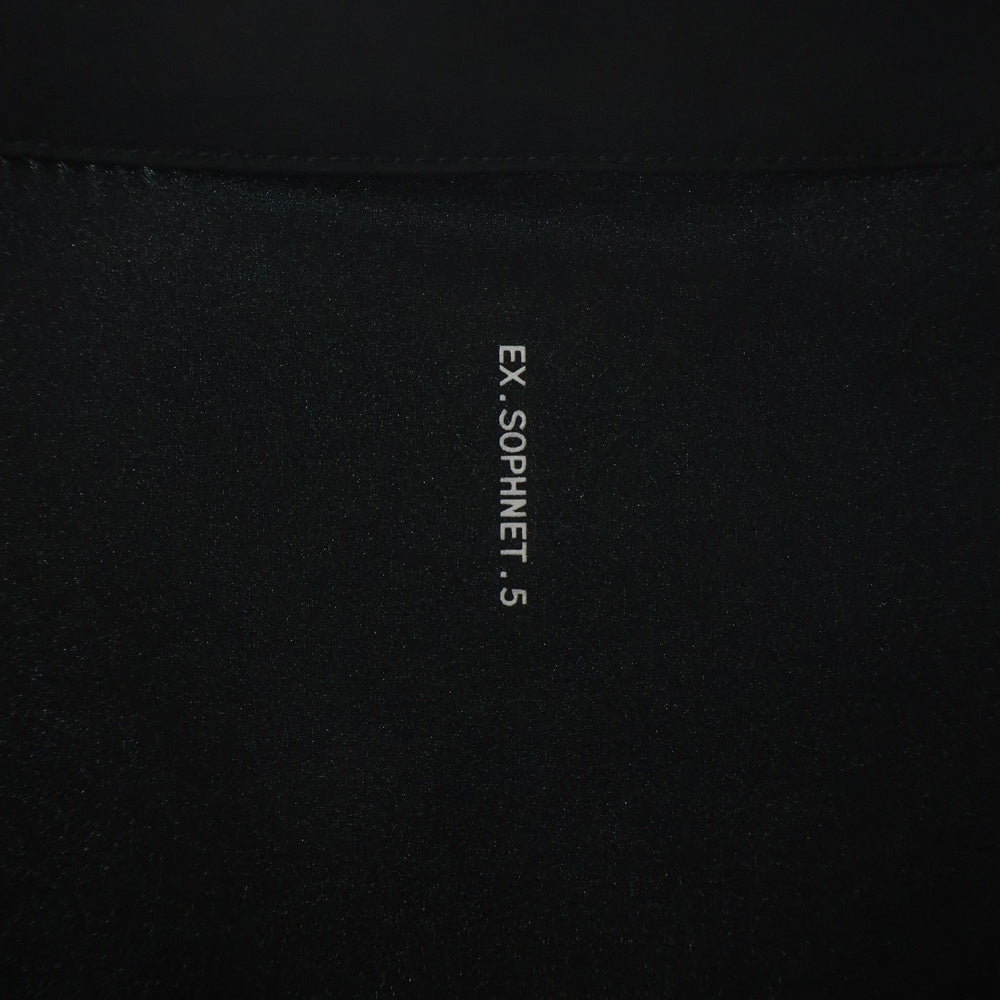 SOPHNET.(ソフネット) 26SS EX. EDUVACATION COAT イーエックス エデュバケーション ステンカラーコート ブラック SPNT-260049