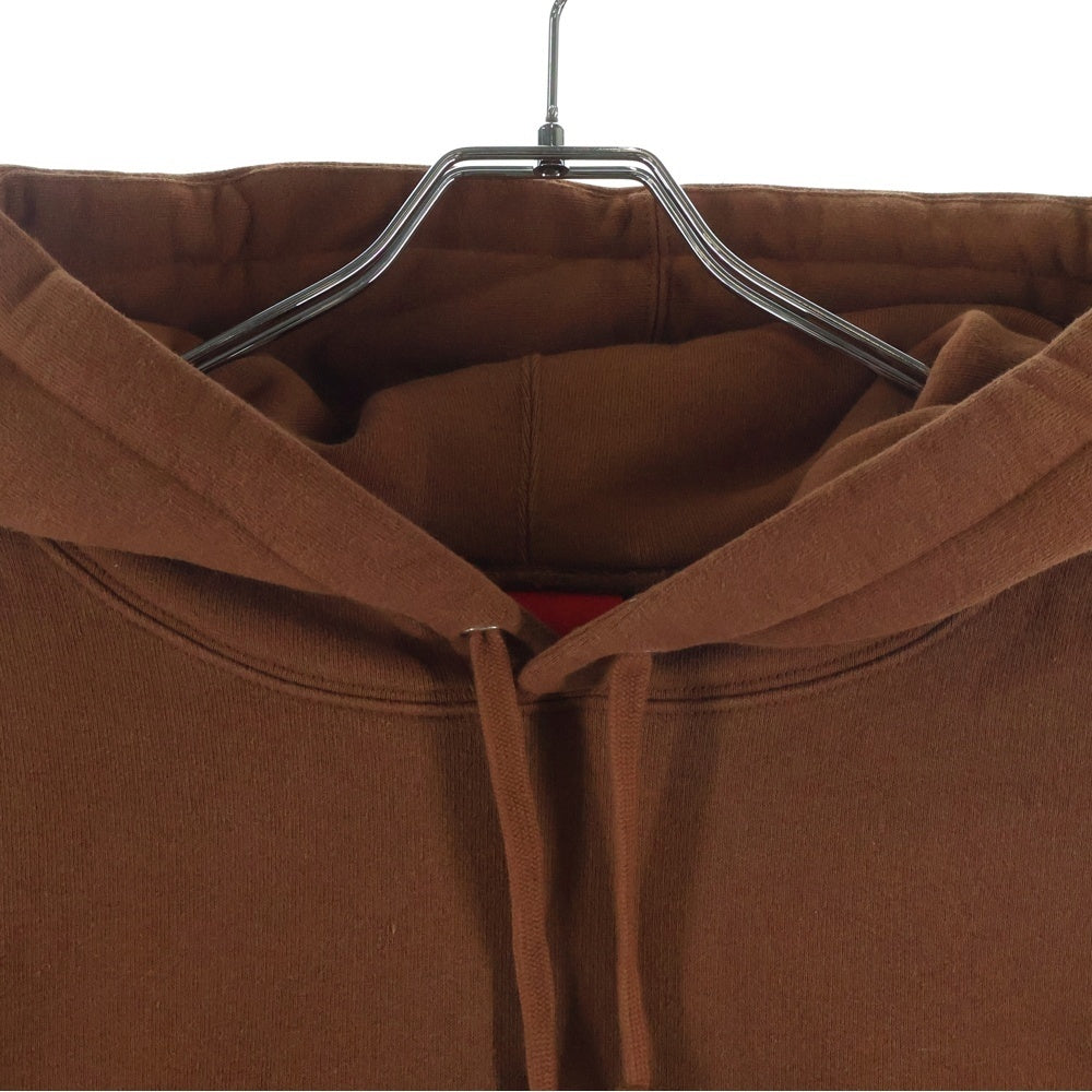 SUPREME(シュプリーム) 22SS Embroidered Chenille Hooded Sweatshirt フロントロゴ刺繍 スウェットプルオーバーパーカー フーディー ブラウン