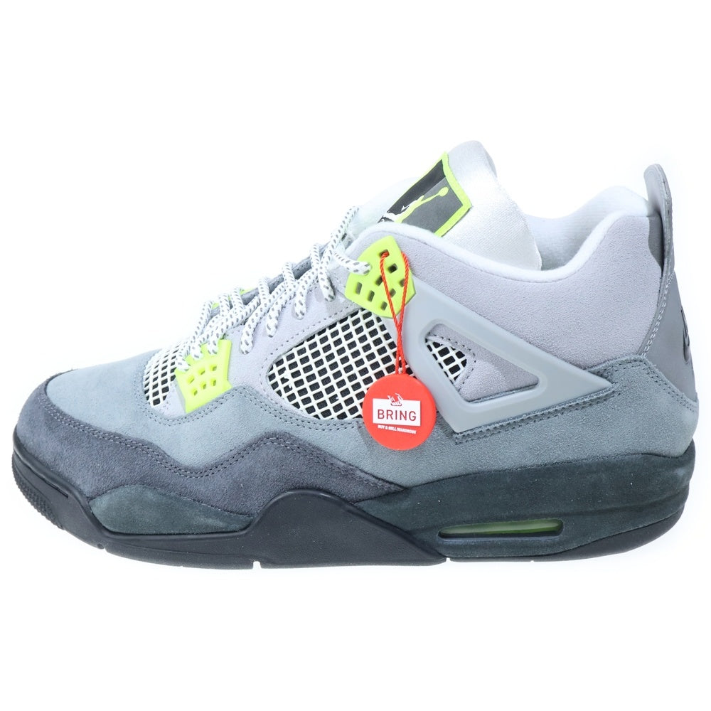 NIKE(ナイキ) AIR JORDAN 4 RETRO LE NEON エアジョーダン4 レトロ ネオン ハイカットスニーカー グレー/イエロー US13/31cm CT5342-007