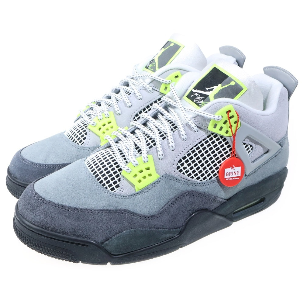 NIKE(ナイキ) AIR JORDAN 4 RETRO LE NEON エアジョーダン4 レトロ ネオン ハイカットスニーカー グレー/イエロー US13/31cm CT5342-007