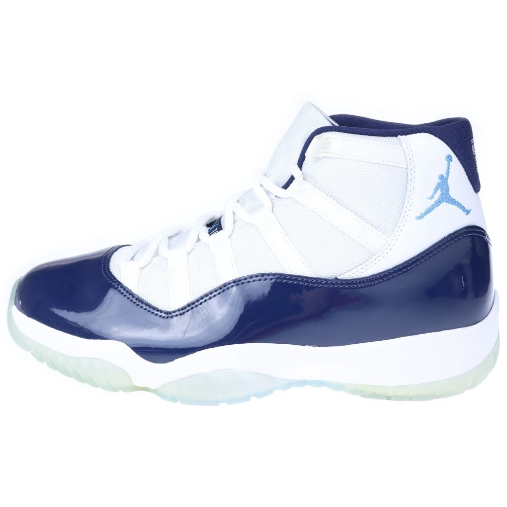 NIKE(ナイキ) AIR JORDAN 11 RETRO UNC WIN LIKE 82 エアジョーダン11 レトロ UNCウィンライク82 ハイカットスニーカー ホワイト/ネイビー US12/30cm 378037-123