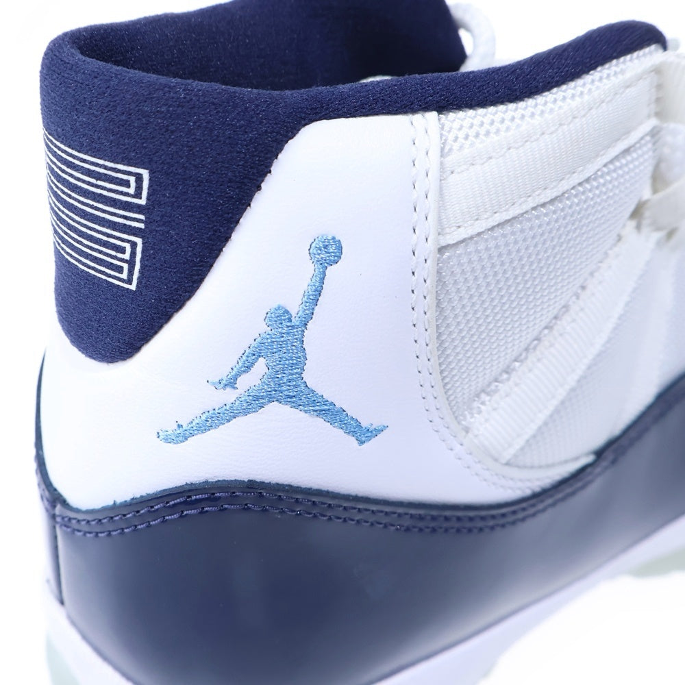 NIKE(ナイキ) AIR JORDAN 11 RETRO UNC WIN LIKE 82 エアジョーダン11 レトロ UNCウィンライク82 ハイカットスニーカー ホワイト/ネイビー US12/30cm 378037-123