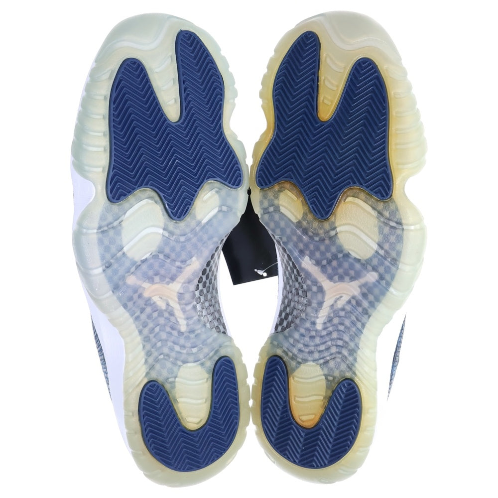 NIKE(ナイキ) AIR JORDAN 11 RETRO LOW LE SNAKESKIN エアジョーダン11 レトロ スネークスキン ローカットスニーカー ホワイト/ブルー US13/31cm CD6846-102