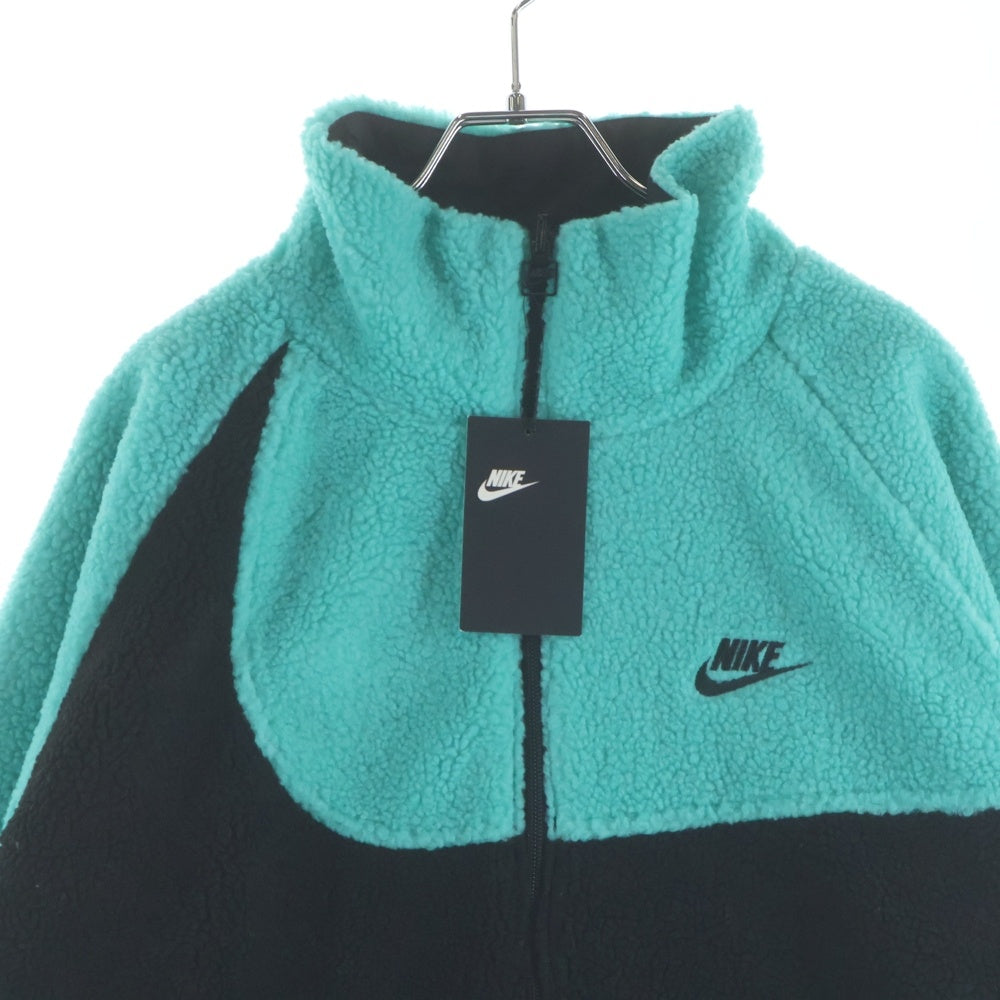 NIKE(ナイキ) AS M NSW VW SWSH FULL ZIP JKT ビッグスウッシュボアフリースリバーシブルジャケット グリーン/ブラック BQ6546-301