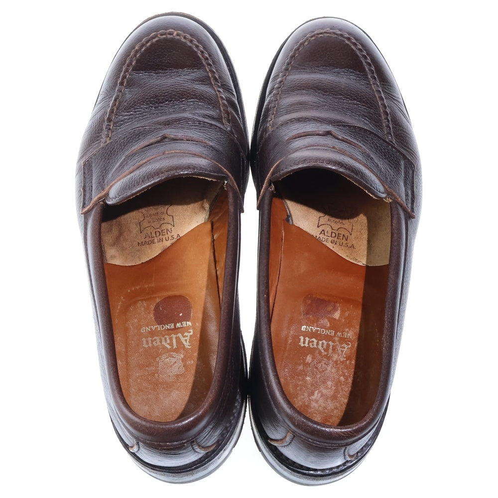 Alden(オールデン) N7202 カプリラスト レジーナグレインレザー ビジネスドレスシューズ コインローファー ブラウン