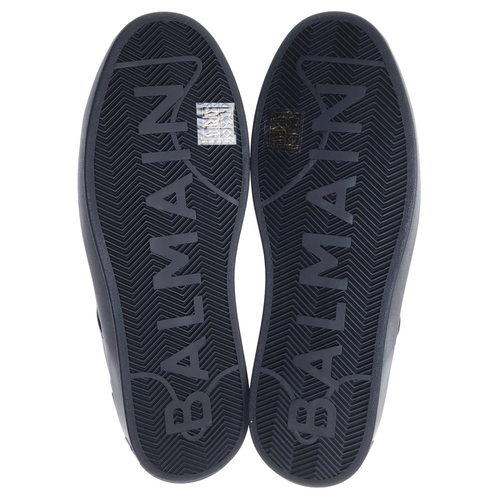 BALMAIN(バルマン) ロゴパッチ レザーローカットスニーカー ブラック ZM9VI244