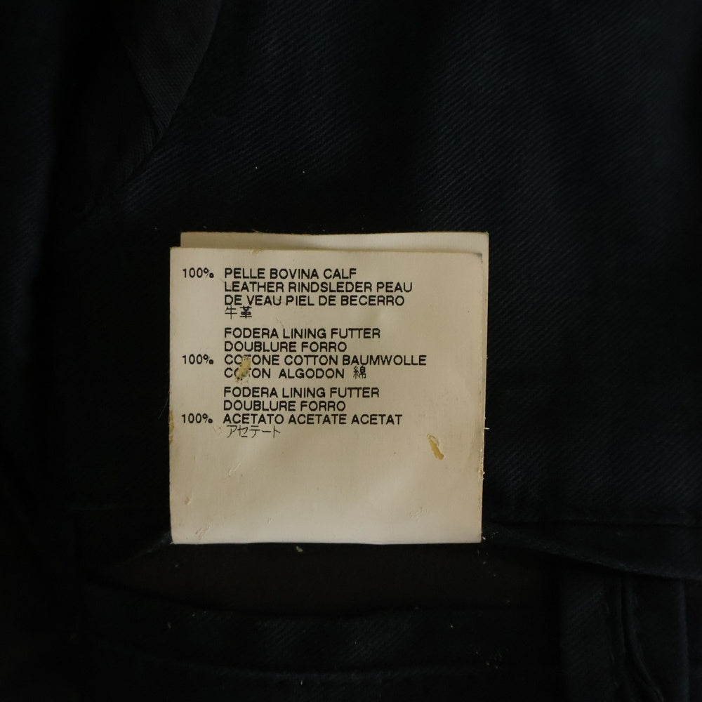 Maison Martin Margiela(メゾンマルタンマルジェラ) 09AW ここのえ期 5-ZIP LEATHER JACKET 八の字 レザー ライダースジャケット ブラック