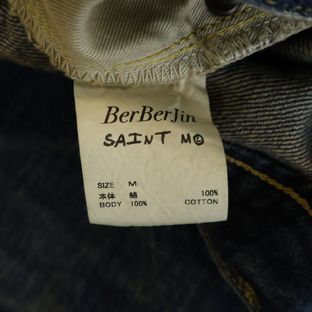SAINT MICHAEL(セントマイケル) 25AW ×BerBerJin BB_DENIM PNT ベルベルジン ボタンフライ ストレートデニムパンツ インディゴ SM-HR1-0000-C60