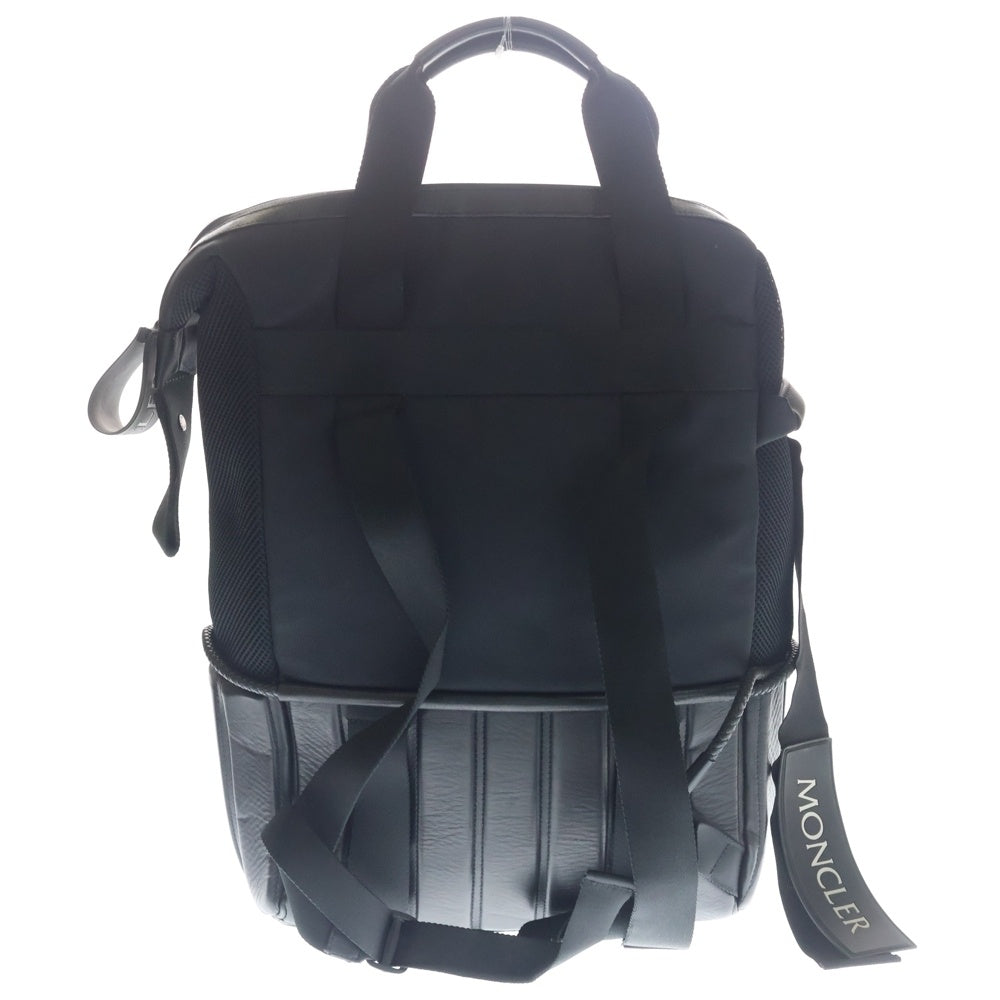 MONCLER(モンクレール) 18AW BACKPACK レザー ラバーロゴ バックパック リュックサック ブラック D209H0060100