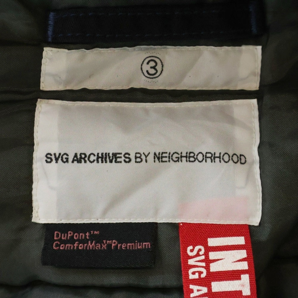 SVG ARCHIVES BY NEIGHBORHOOD(エスブイジーアーカイブスバイネイバーフッド) DECK/C-JKT 袖ボーダー切替 デッキジャケット ブラック 112BRSV-JKM01