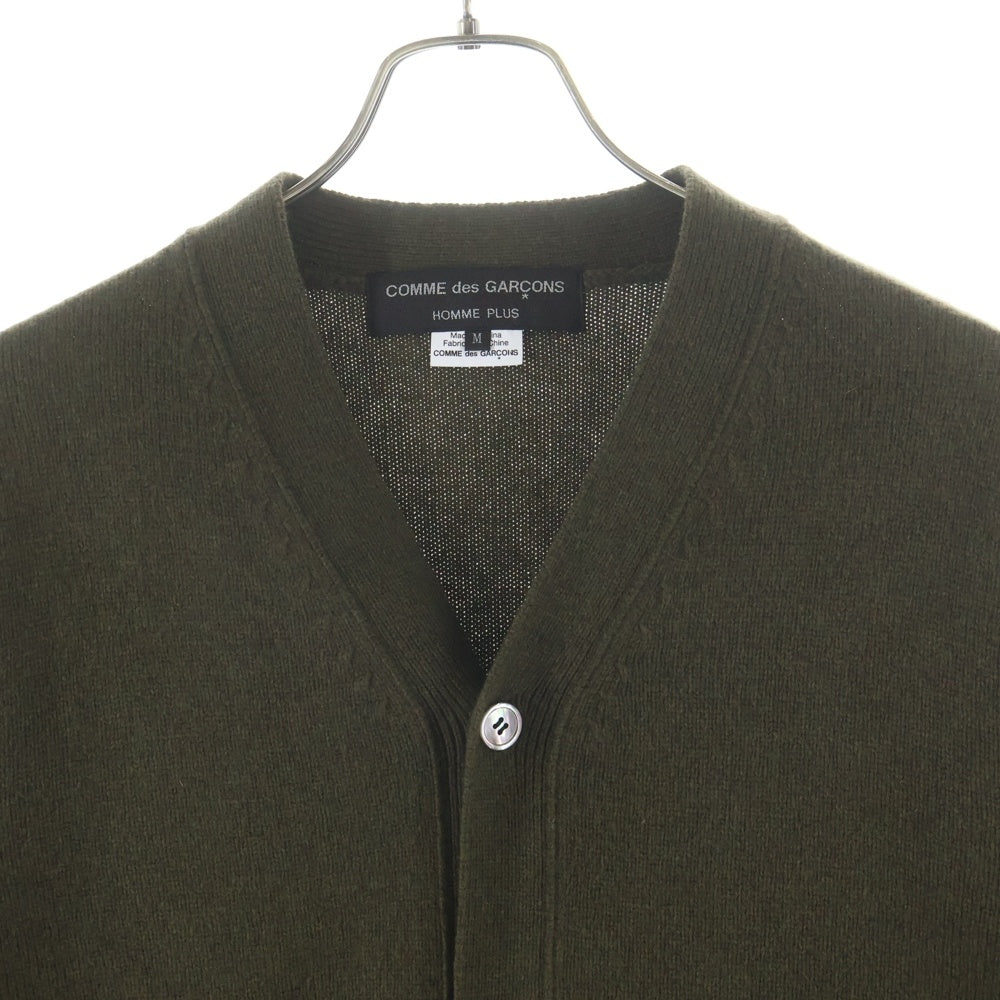 COMME des GARCONS HOMME PLUS(コムデギャルソンオムプリュス) 25AW AD2025 パッチワークデザイン ウールナイロンニット カーディガン カーキ/マルチカラー PP-N003