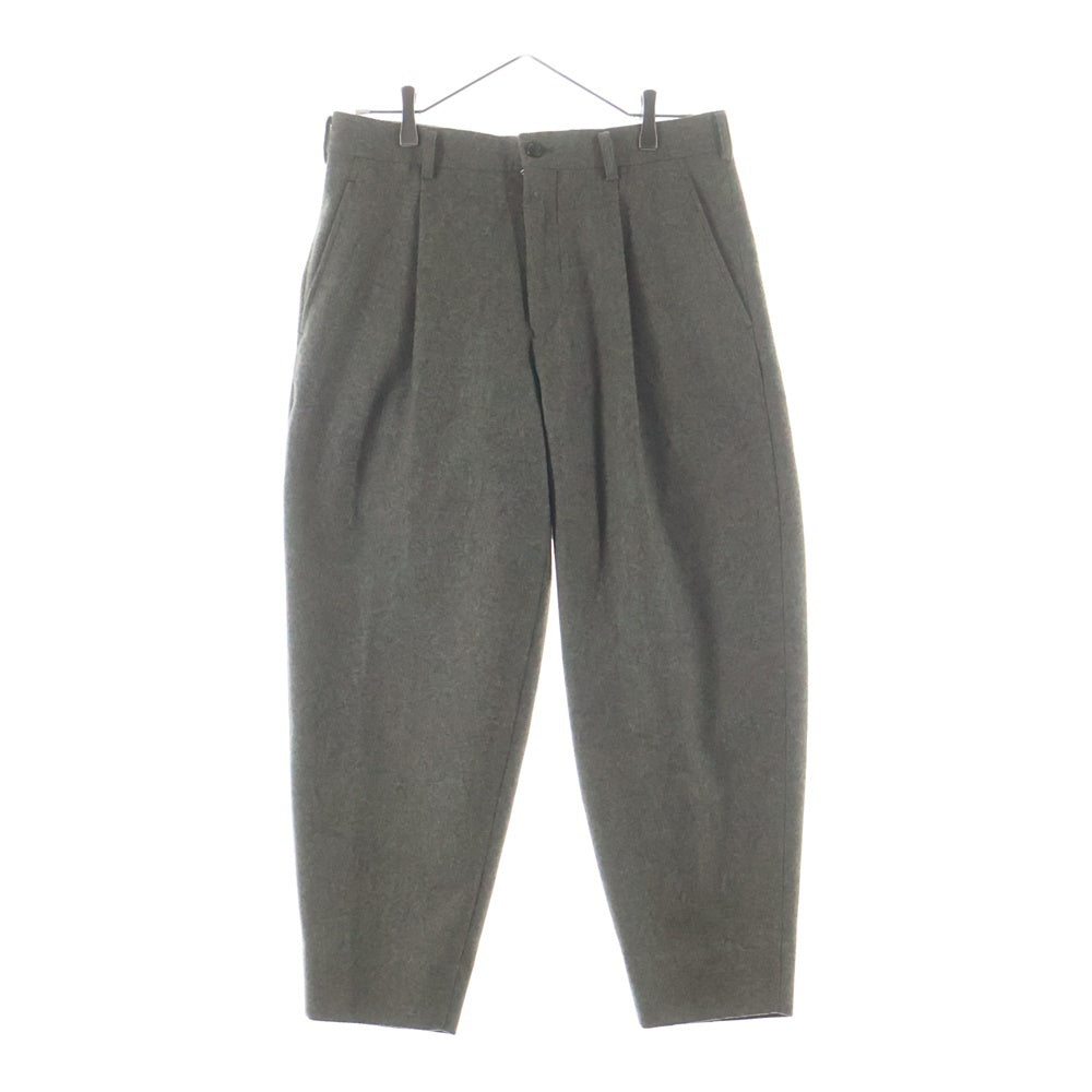 COMME des GARCONS HOMME PLUS(コムデギャルソンオムプリュス) 25AW AD2025 ジップフライ ワンタック ウールスラックスパンツ カーキ PP-P032