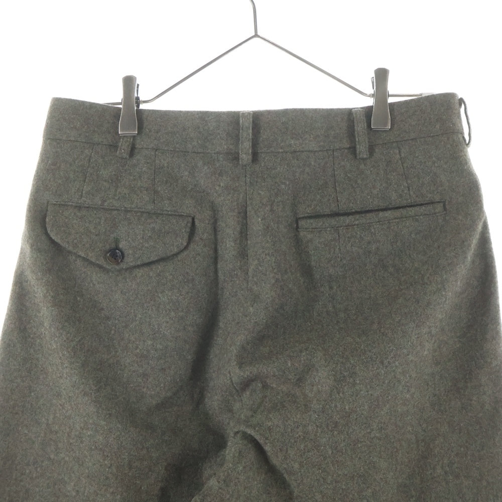 COMME des GARCONS HOMME PLUS(コムデギャルソンオムプリュス) 25AW AD2025 ジップフライ ワンタック ウールスラックスパンツ カーキ PP-P032