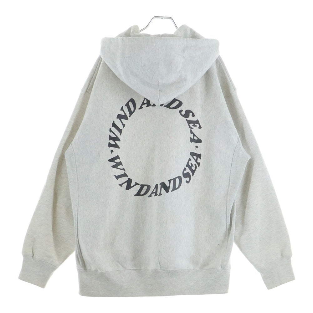 WIND AND SEA(ウィンダンシー) ×DISNEY ZIP UP HODDIE ディズニー プリント ジップアップフーディー パーカー グレー WDS-C-DCN-24-Q2-01