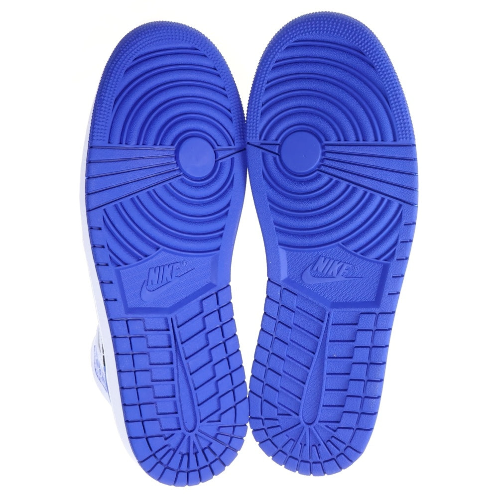 NIKE(ナイキ) AIR JODAN 1 MID SE エアジョーダン ミッドカットスニーカー ブルー/ホワイト US9.5/27.5cm 852542-102