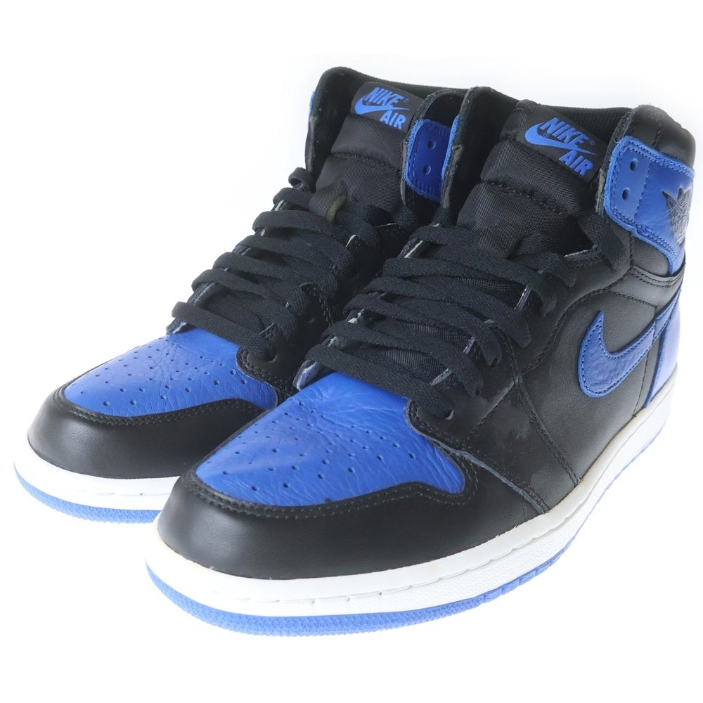NIKE(ナイキ) AIR JODAN 1 RETRO HIGH OG エアジョーダン レトロ ハイカットスニーカー ブラック/ブルー US9.5/27.5cm 555088-007