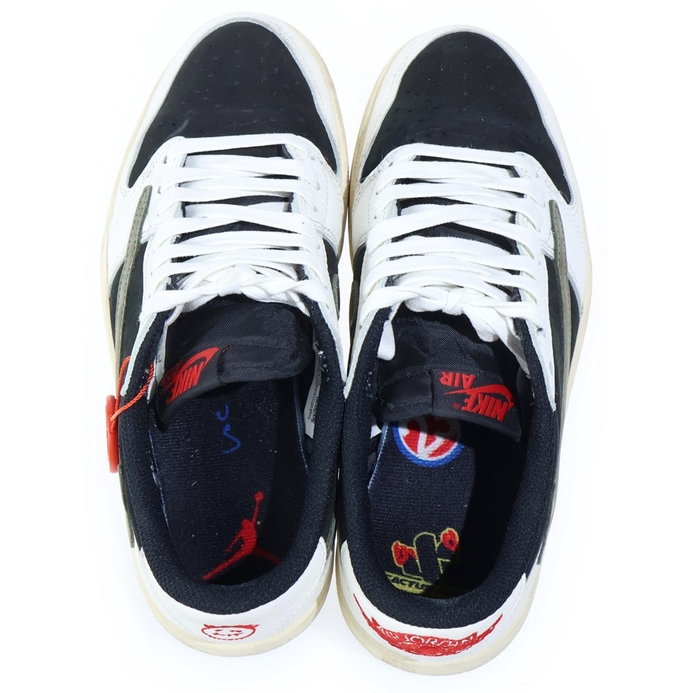 NIKE(ナイキ) ×TRAVIS SCOTT WMNS AIR JORDAN 1 LOW MEDIUM OLIVE トラヴィススコット ウィメンズ エアジョーダン1 ローカットスニーカー レディース US7/24cm DZ4137-106