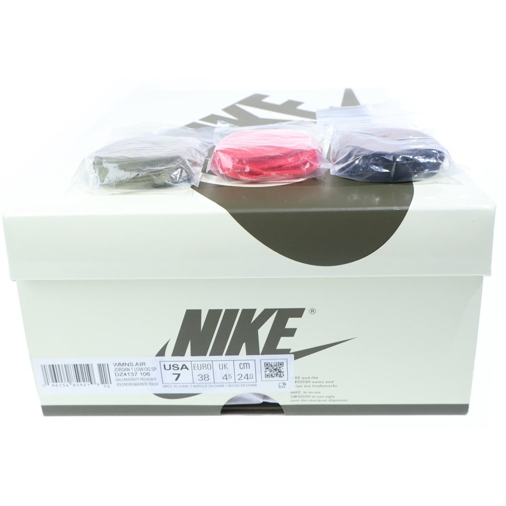 NIKE(ナイキ) ×TRAVIS SCOTT WMNS AIR JORDAN 1 LOW MEDIUM OLIVE トラヴィススコット ウィメンズ エアジョーダン1 ローカットスニーカー レディース US7/24cm DZ4137-106