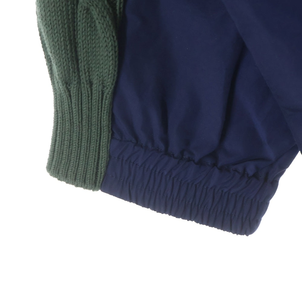 BALENCIAGA(バレンシアガ) HYBRID JACKET ドッキングデザイン バックロゴプリント コットンニット ダブルジップアップ ハイブリッドジャケット 856719 T3437