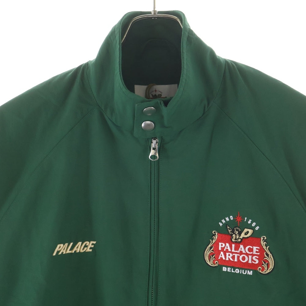 Palace Skateboards(パレススケートボーズ) 24SS ×STELLA ARTOIS MATCH JACKET ステラアルトワ ロゴ刺繍 コットンナイロン スイングトップ マッチジャケット グリーン