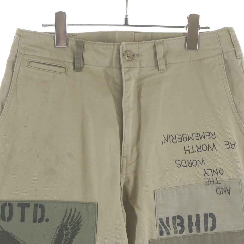 NEIGHBORHOOD(ネイバーフッド) 25AW ×ONE OF THESE DAYS SAVAGE CHINO PANTS ワン オブ ジーズ デイズ サベージ ペイント コットンチノパンツ ベージュ 252SPODN-PTM02