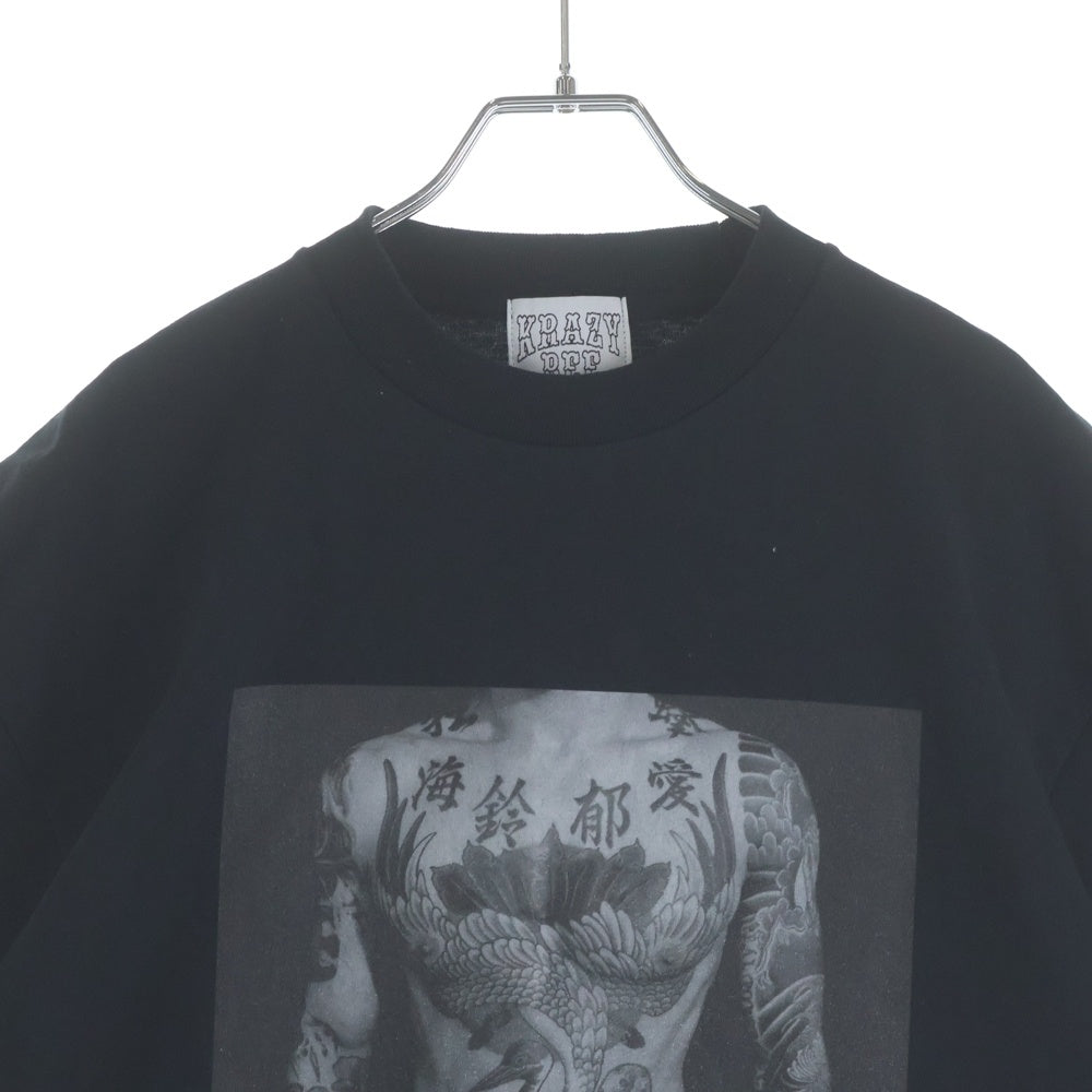 GAKKIN(ガッキン) ×KRAZY BEE KID PHOTO TEE クレイジービー 山本キッド フォトプリントTシャツ 半袖カットソー ブラック