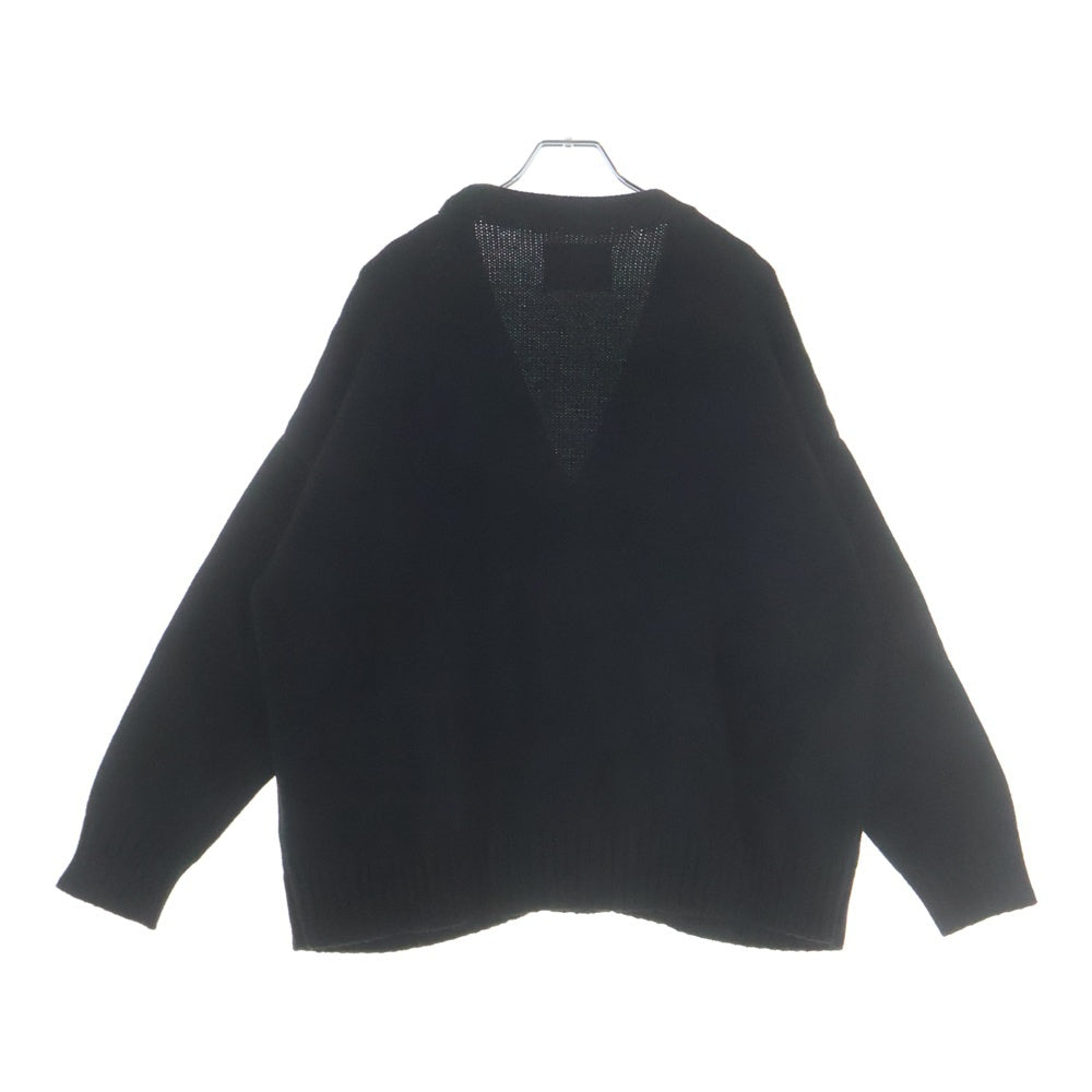 WTAPS(ダブルタップス) 22AW PALMER SWEATER ACRYLIC パーマーセーター アクリルニット ジップアップ カーディガン ブラック 222MADT-KNM04
