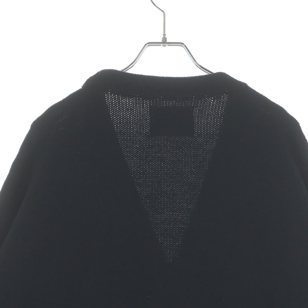 WTAPS(ダブルタップス) 22AW PALMER SWEATER ACRYLIC パーマーセーター アクリルニット ジップアップ カーディガン ブラック 222MADT-KNM04