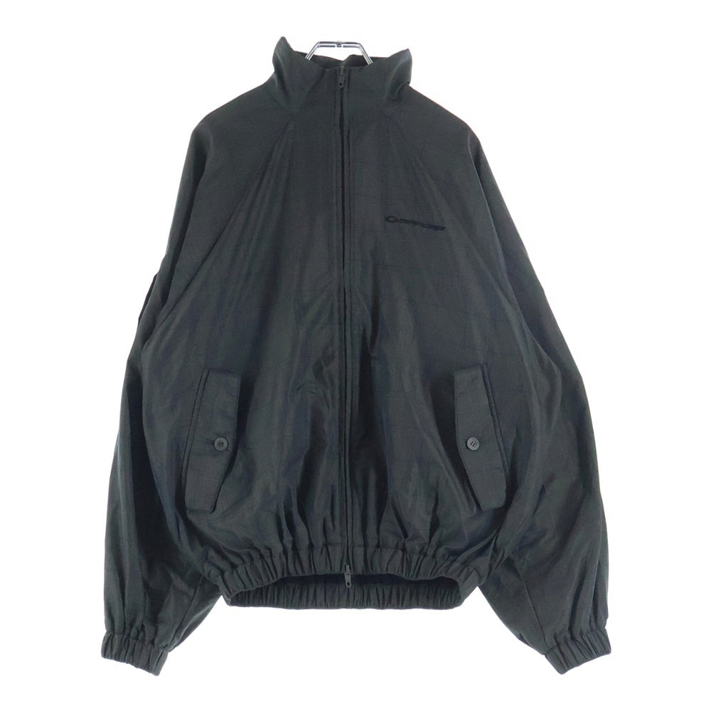 BALENCIAGA(バレンシアガ) GREY COTTON TRACKSUIT JACKET チェック柄 ロゴエンブロイダリー コットン トラックスーツ ジャケット グレー 843937 TS040
