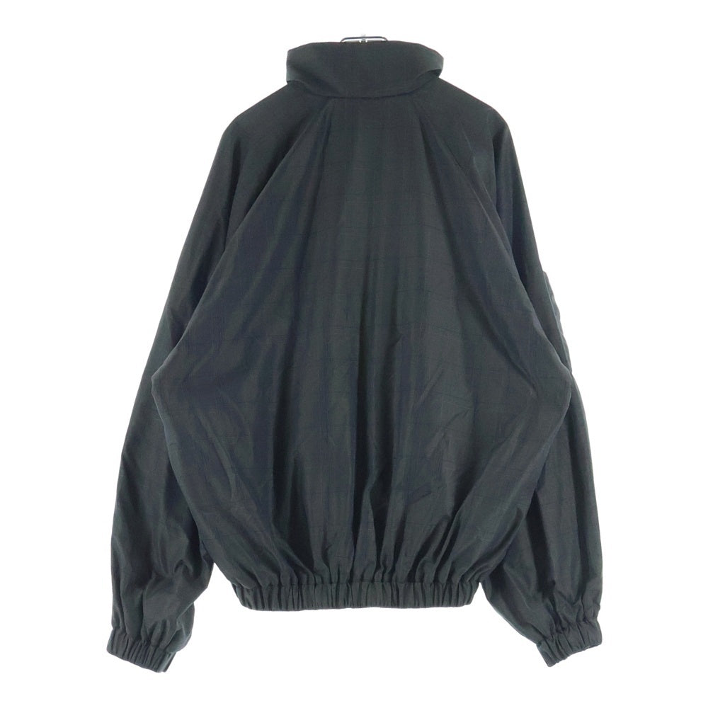 BALENCIAGA(バレンシアガ) GREY COTTON TRACKSUIT JACKET チェック柄 ロゴエンブロイダリー コットン トラックスーツ ジャケット グレー 843937 TS040