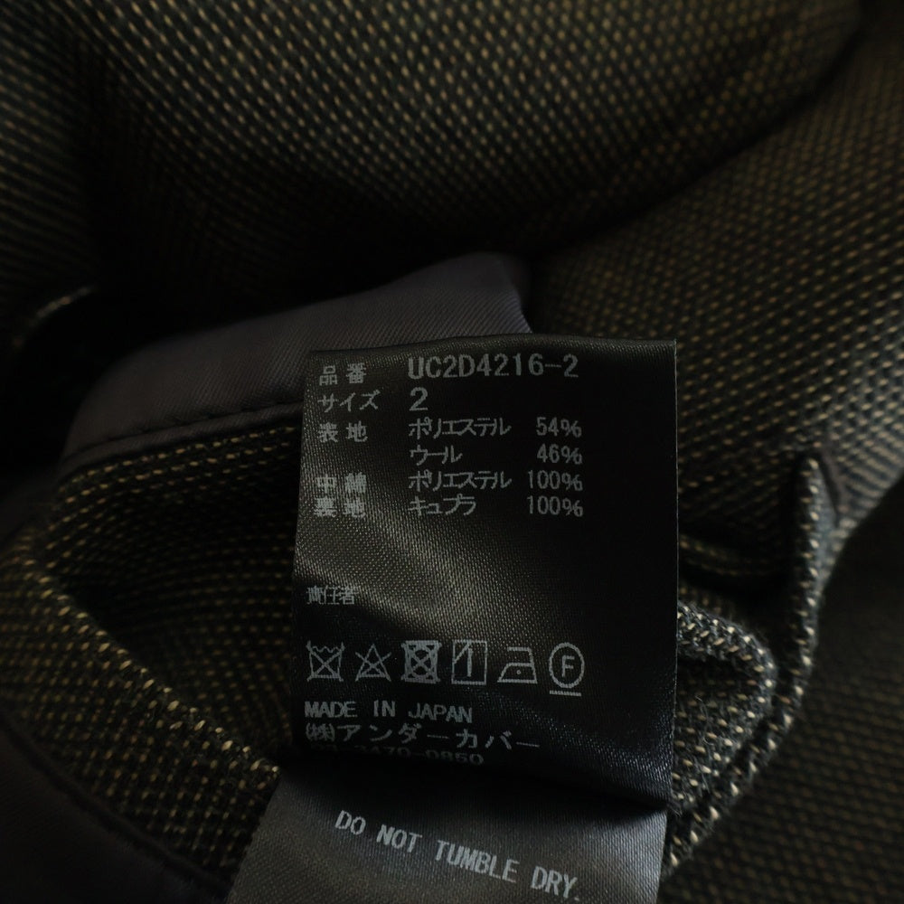 UNDERCOVER(アンダーカバー) 24AW ウール混 ラグラン ドビージャケット ブルゾン ブラウン UC2D4216-2