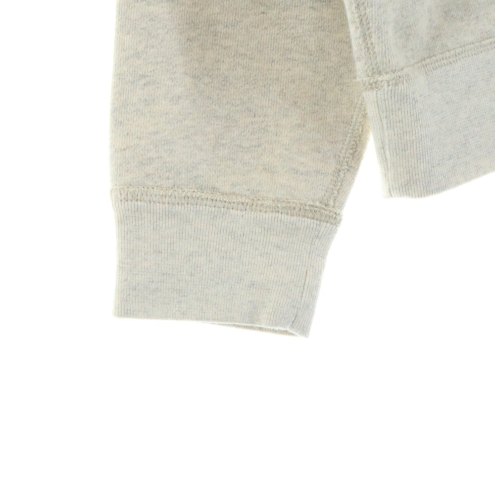 RRL(ダブルアールエル) LOGO FLEECE SWEATSHIRT ロゴプリント ヴィンテージ加工 フリース スウェットトレーナー 裏起毛 アイボリー