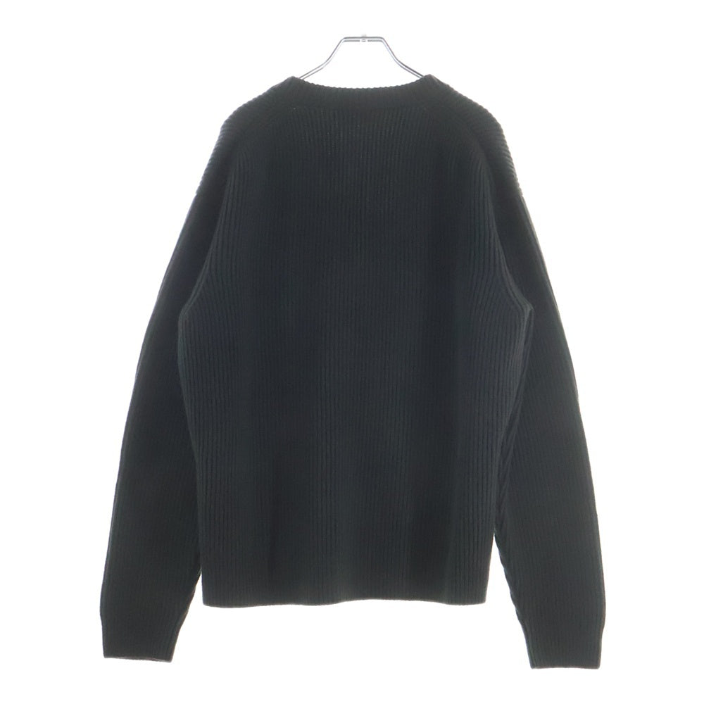 GUCCI(グッチ) Charcoal Wool Blend Cardigan ロゴデザイン ウールニット カーディガン グレー 833501 XKEYK