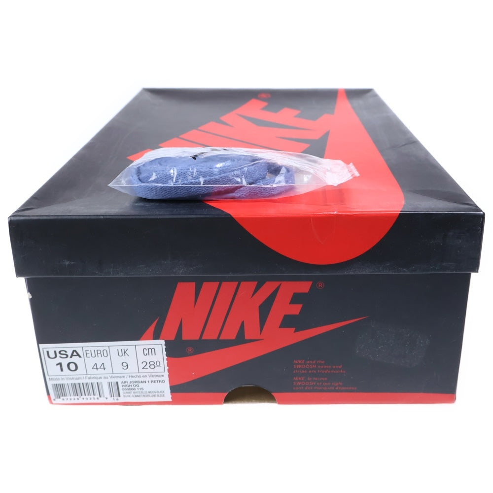 NIKE(ナイキ) AIR JORDAN 1 RETRO HIGH BLUE MOON エアジョーダン レトロ ブルームーン ハイカットスニーカー ブルー/ホワイト US10/28cm 555088-115