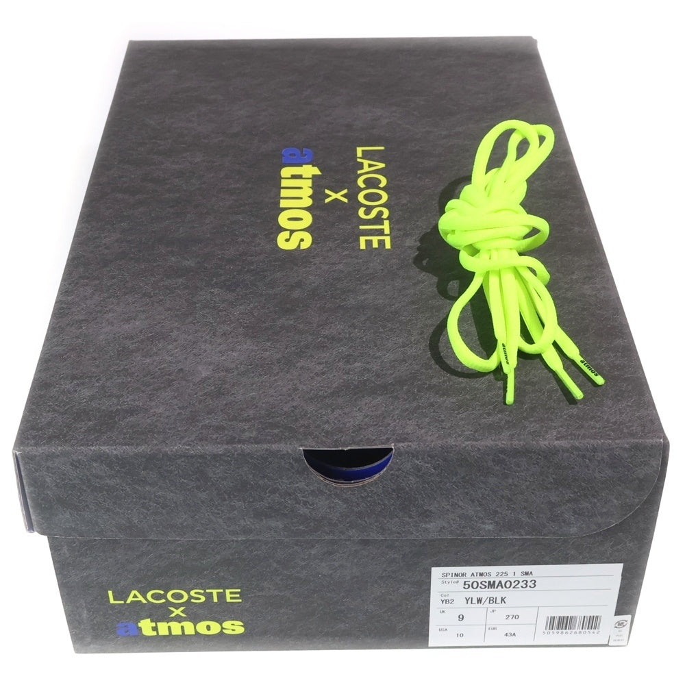 LACOSTE(ラコステ) ×ATMOS SPINOR ATMOS 225 アトモス スピナー ローカットスニーカー イエロー/ブラック US10/27cm 50SMA0233