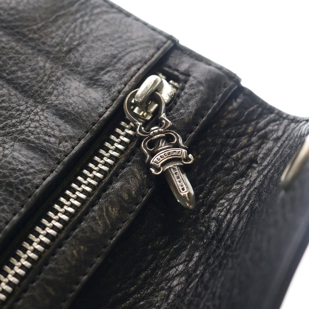 CHROME HEARTS(クロムハーツ) WAVE ウェーブ レザーウォレット 財布 ブラックBCA375