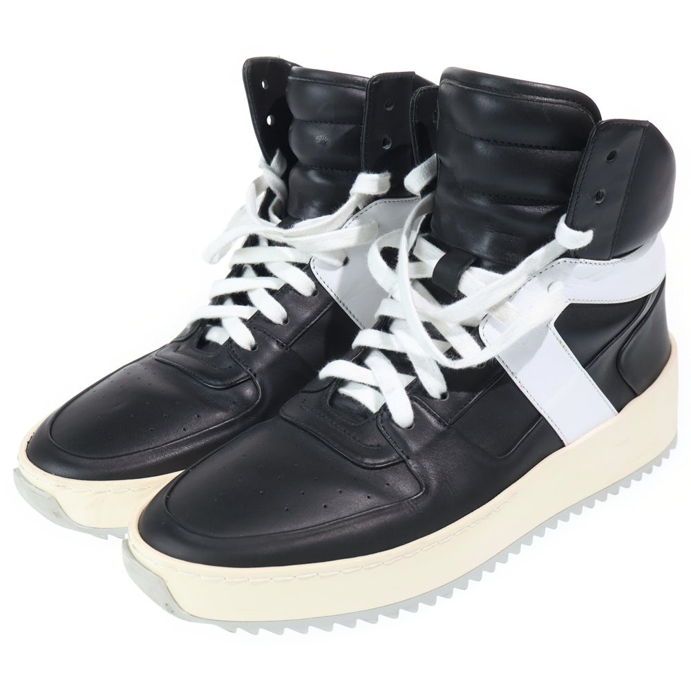FEAR OF GOD(フィアオブゴッド) BASKETBALL SNEAKER バスケットボール レザーハイカットスニーカー ブラック/ホワイト FG01S18U-19LE-9901