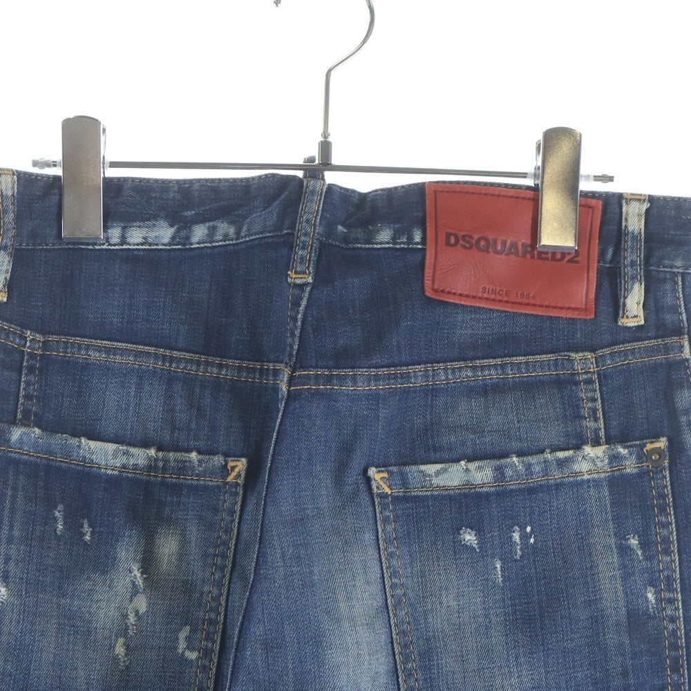 DSQUARED2(ディースクエアード) 17AW TIDY BIKER JEAN タイディバイカージーンズ ダメージ加工 ボタンフライ デニムスキニーパンツ インディゴ S74LB0259 S30342