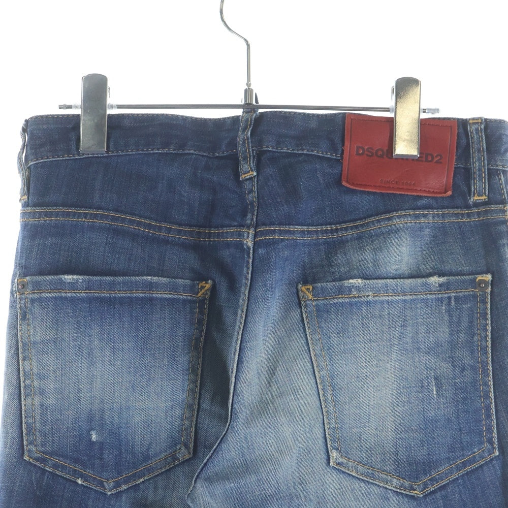 DSQUARED2(ディースクエアード) 16AW COOL GUY JEAN クールガイジーンズ ダメージ加工 ボタンフライ デニムスキニーパンツ インディゴ S71LB0172 S30342