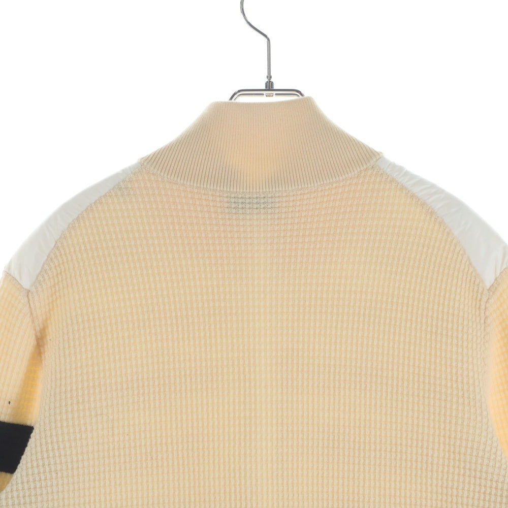 MONCLER(モンクレール) 21AW CARDIGAN TRICOT トリコット 袖ニット切り替え ジップアップダウンジャケット ホワイト G20919B00002