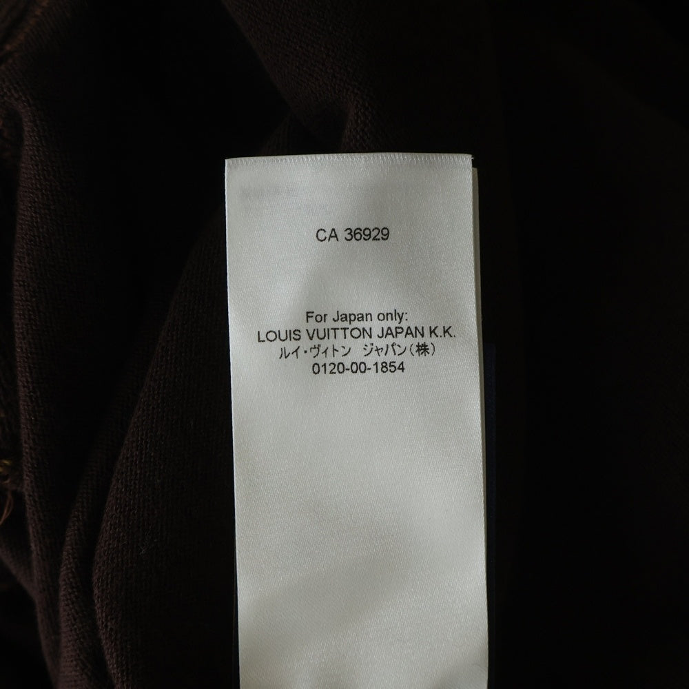 LOUIS VUITTON(ルイヴィトン) 24SS フロントトランクデザイン コットン クルーネック 半袖ニットセーター ブラウン RM241 AUR HQN83W