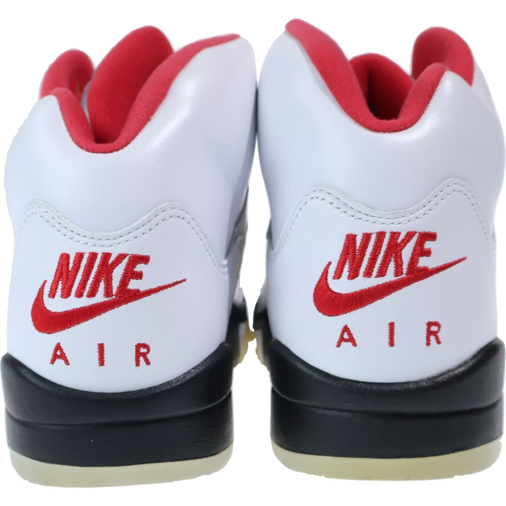 NIKE(ナイキ) AIR JORDAN 5 RETRO FIRE RED エアジョーダン5 レトロ ファイアレッド ハイカットスニーカー ホワイト/レッド US9/27cm DA1911-102