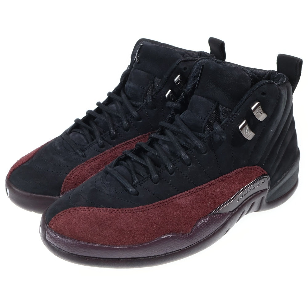 NIKE(ナイキ) ×A MA MANIERE WMNS AIR JORDAN 12 アママニエール ウィメンズ エアジョーダン12 ハイカットスニーカー ブラック/ボルドー US9/26cm DV6989-001