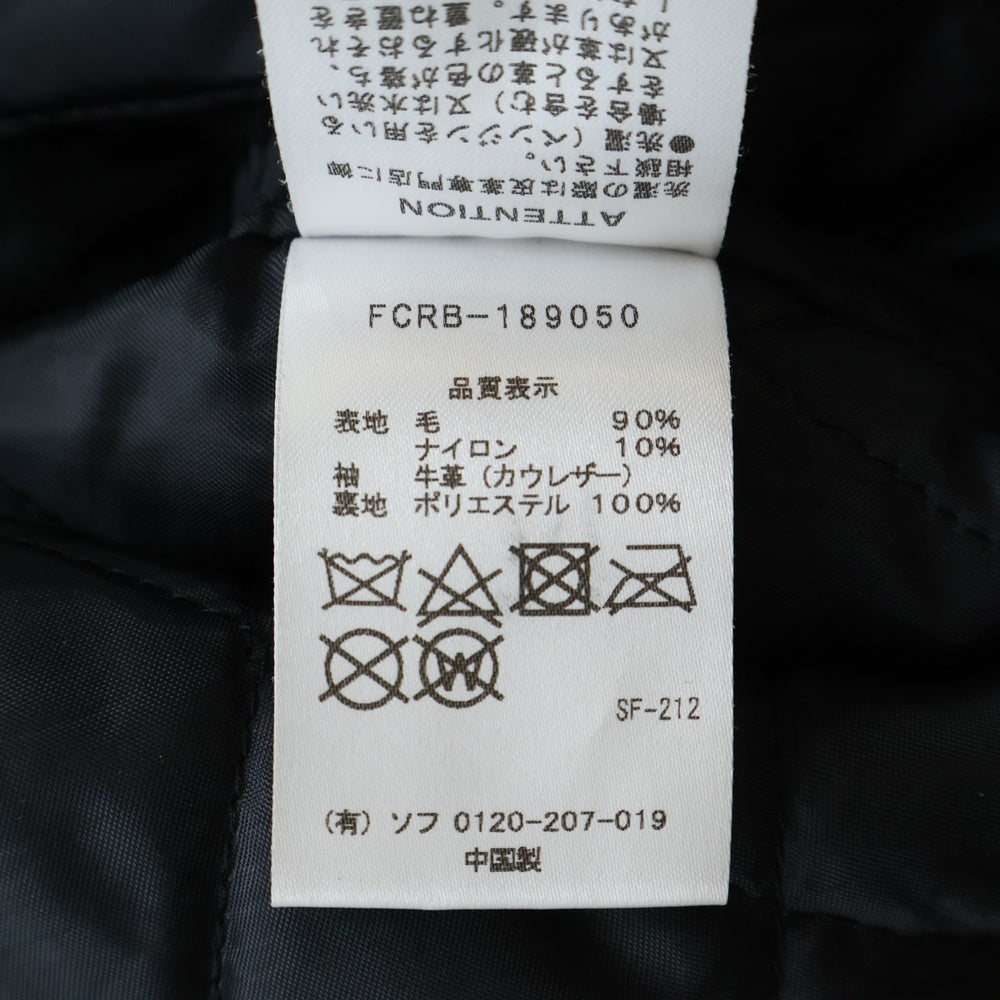 F.C.R.B./F.C.Real Bristol/FCRB(エフシーアールビー/エフシーレアルブリストル) 18AW WOOL MELTON STADIUM JACKET ウールメルトン スタジアムジャケット ブラック FCRB-189050